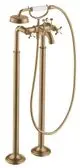 AXOR-HG-AXOR-Montreux-2-Griff-Wannenarmatur-bodenstehend-mit-Kreuzgriffen-Brushed-Bronze-16547140 gallery number 1